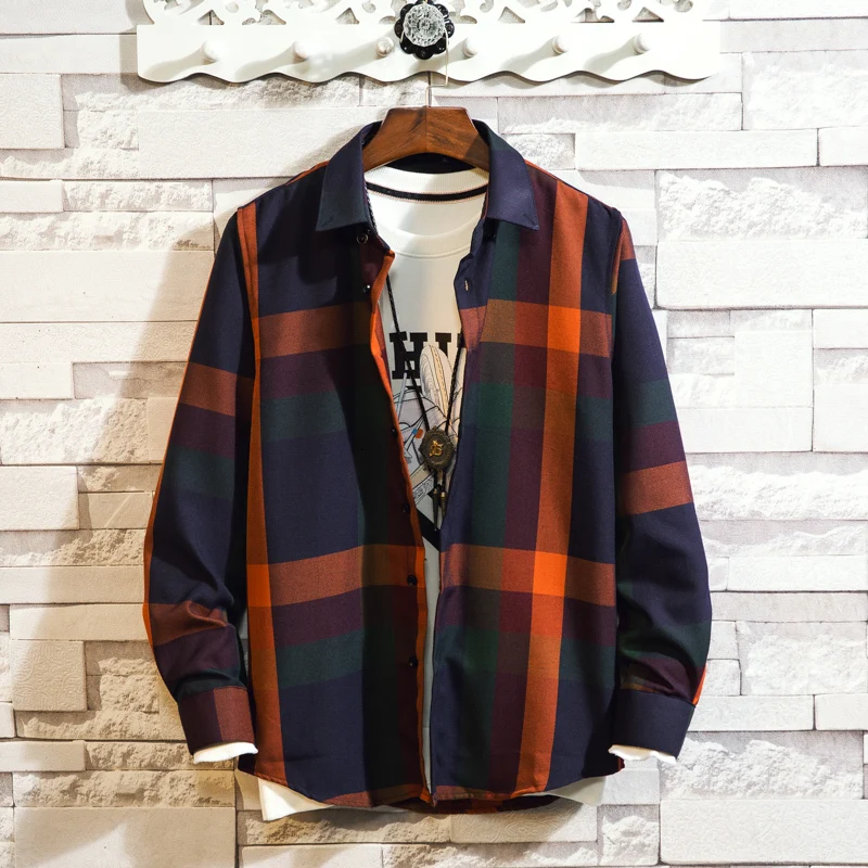 UYUK Autumn New Fashion Trend Casual Youth Quality Lapel Plaid Men's Sanded Slim Long-sleeved Shirt Streetwear Homme
UYUK Autumn New Fashion Trend Casual Youth Quality Lapel Plaid Men's Sanded Slim Long-sleeved Shirt Streetwear Homme