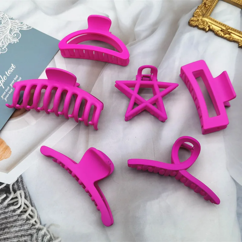 Fashion Women Girls Acrylic Hair Claws Hair Clips Headwear Solid Rose Color Big Size Women Hair Accessories Ornament
Fashion Women Girls Acrylic Hair Claws Hair Clips Headwear Solid Rose Color Big Size Women Hair Accessories Ornament