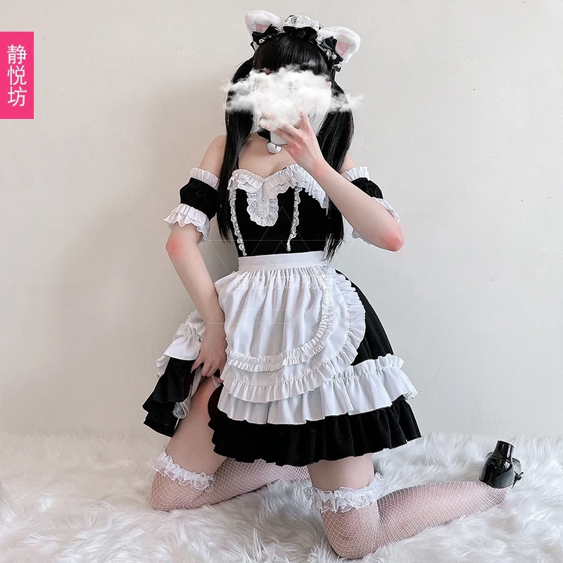 D0020lolita сексуальное платье горничной косплей женщина комикс горничной платье кафе платье
D0020lolita сексуальное платье горничной косплей женщина комикс горничной платье кафе платье