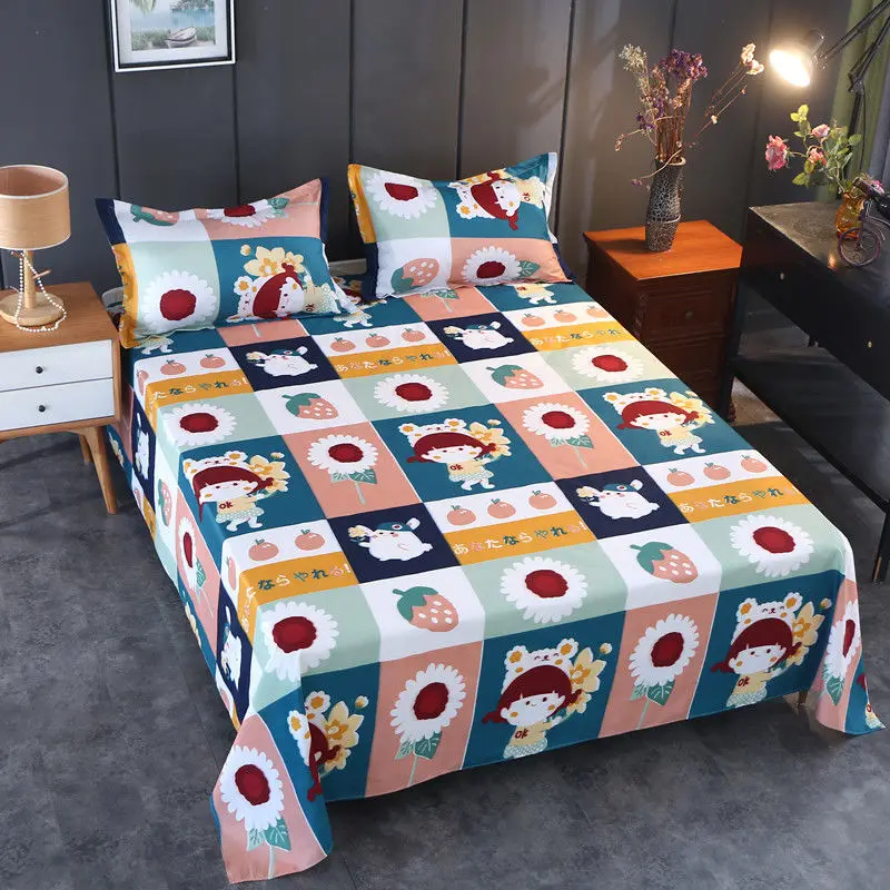 (Bed sheet + pillowcase) 3-piece sheet set for all seasons skin-friendly double single Kang single bedding
(Bed sheet + pillowcase) 3-piece sheet set for all seasons skin-friendly double single Kang single bedding