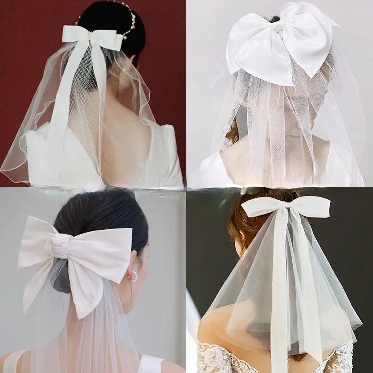 New Products Bridal Headdress Bowknot Veil Hairpin Bridal Wedding Hair Accessories Travel Photography Accessories Wholesale
New Products Bridal Headdress Bowknot Veil Hairpin Bridal Wedding Hair Accessories Travel Photography Accessories Wholesale