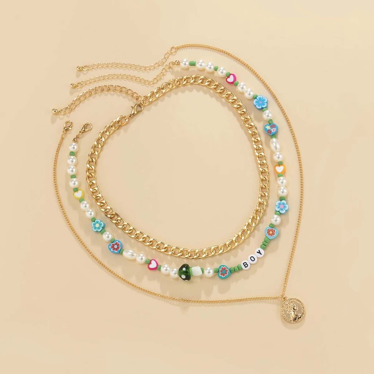 Y2K Layered Chain with Coin Pendant Necklace for Men 2021 Boho Flower Heart Pearl Choker Necklace Fashion Jewelry for Neck Gifts
Y2K Layered Chain with Coin Pendant Necklace for Men 2021 Boho Flower Heart Pearl Choker Necklace Fashion Jewelry for Neck Gifts