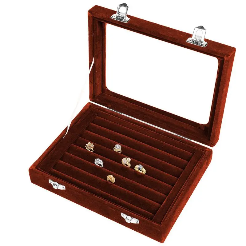 Velvet Glass Ring Earring Jewelry Display Organizer Box Tray Holder Storage Case ring display tray
Velvet Glass Ring Earring Jewelry Display Organizer Box Tray Holder Storage Case ring display tray