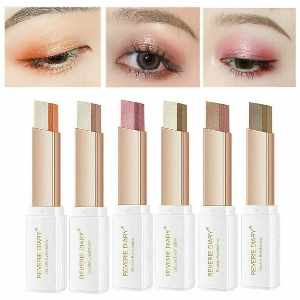 Eyeshadow Stick 2 In 1 Double Color Gradient Velvet Shadow Stick Eye Makeup Waterproof Lasting Shimmer Metallic Eyeshadow Makeup 
Eyeshadow Stick 2 In 1 Double Color Gradient Velvet Shadow Stick Eye Makeup Waterproof Lasting Shimmer Metallic Eyeshadow Makeup