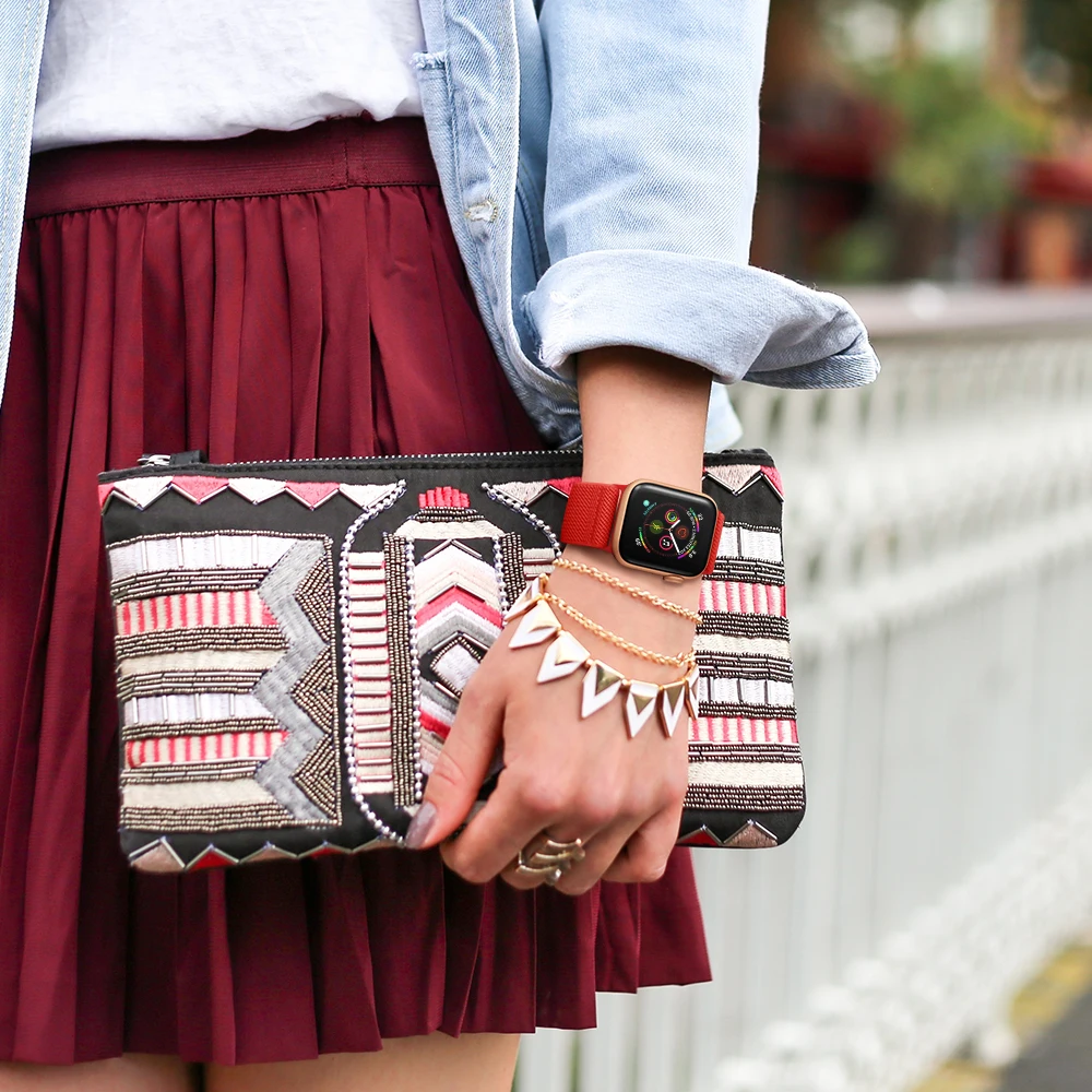 Free Adjustment Nylon Band for Apple Watch 6 Se 5 44mm 40mm Sport Breath Fabric Nylon Bracelet Straps for Iwatch 4 3 42mm 38mm
Free Adjustment Nylon Band for Apple Watch 6 Se 5 44mm 40mm Sport Breath Fabric Nylon Bracelet Straps for Iwatch 4 3 42mm 38mm