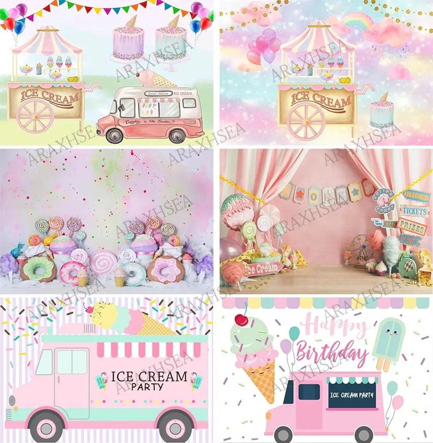 Ice Cream Parlor Backdrop for Birthday Party Dreamy Colorful Background Girl Cake Smash Pink Cloud Photography Backdrops
Ice Cream Parlor Backdrop for Birthday Party Dreamy Colorful Background Girl Cake Smash Pink Cloud Photography Backdrops