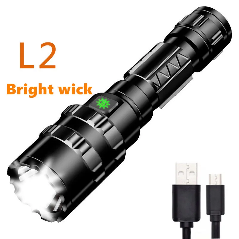 Portable Power Torch USB Rechargeable L2 Super Bright Outdoor Waterproof Aluminum Alloy Tactical LED Flashlight
Portable Power Torch USB Rechargeable L2 Super Bright Outdoor Waterproof Aluminum Alloy Tactical LED Flashlight