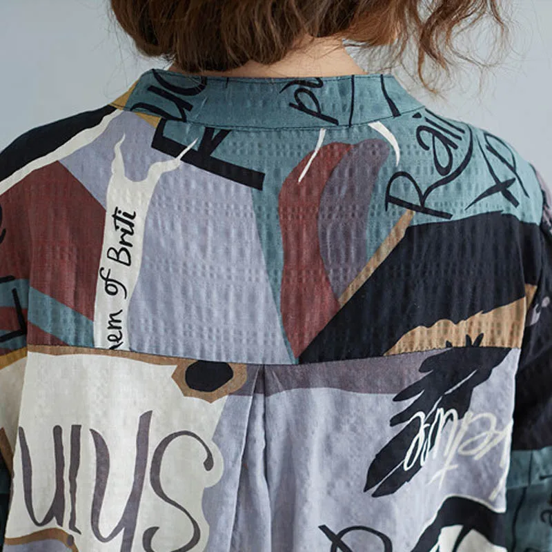 Plus Size Women Blouse Shirt Lady Tops Summer Beach Style Print Abstract Loose Clothes Long Sleeve Button Cardigan Shirts 2020
Plus Size Women Blouse Shirt Lady Tops Summer Beach Style Print Abstract Loose Clothes Long Sleeve Button Cardigan Shirts 2020