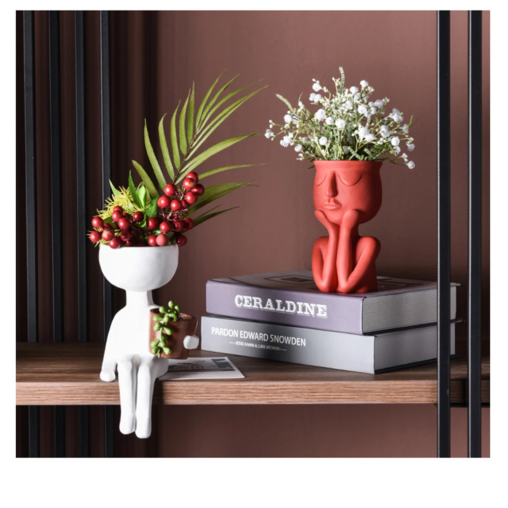 Character Portrait Flower Pot Resin Succulents Plant Pot Abstract Human Face Flower Pot Home Desktop Vase Micro Landscape Decor
Character Portrait Flower Pot Resin Succulents Plant Pot Abstract Human Face Flower Pot Home Desktop Vase Micro Landscape Decor