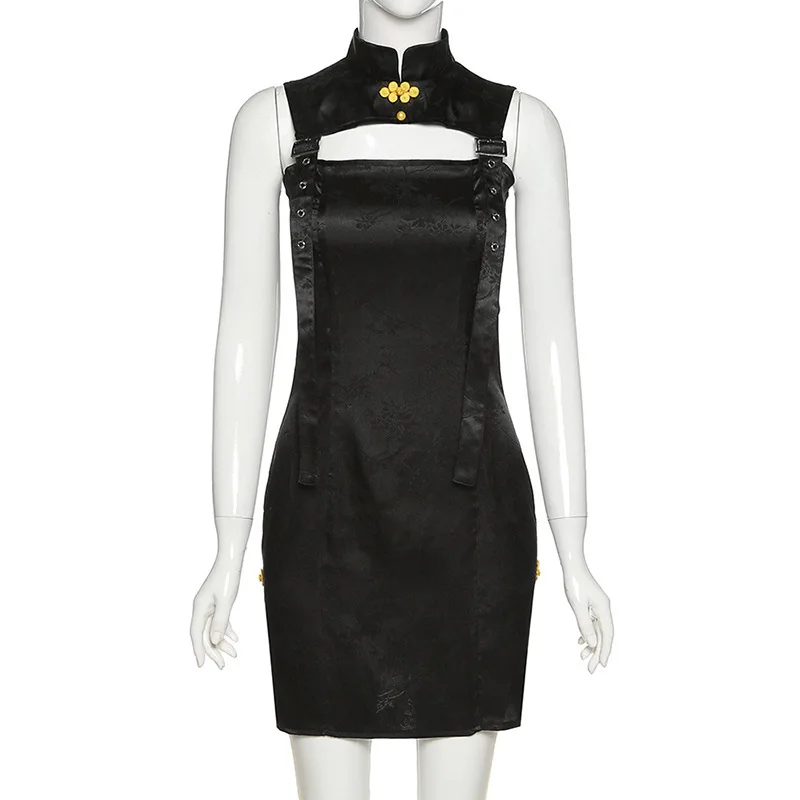 2020 Autumn Women's New Stand Collar Hollowed Out Hem Slit Slim Fit Buttock Dress
2020 Autumn Women's New Stand Collar Hollowed Out Hem Slit Slim Fit Buttock Dress
