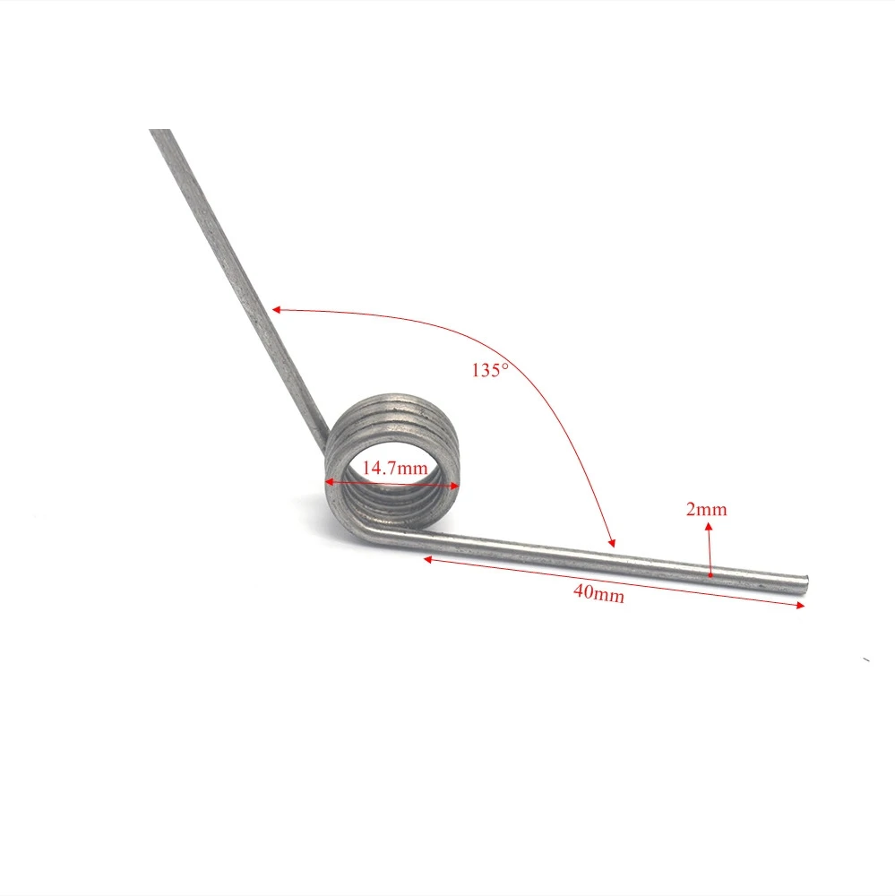 10PCS Washing machines Spring steel torsion spring loaded 135 degrees Wire diameter 2mm tension spring return
10PCS Washing machines Spring steel torsion spring loaded 135 degrees Wire diameter 2mm tension spring return