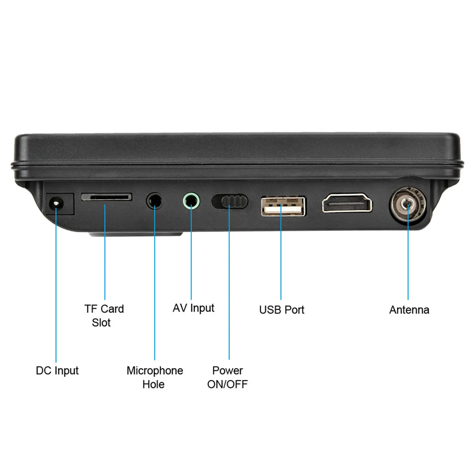 LEADSTAR D768 7 ''портативный ТВ мини автомобиль 16:9 ATSC 1080P 800*480