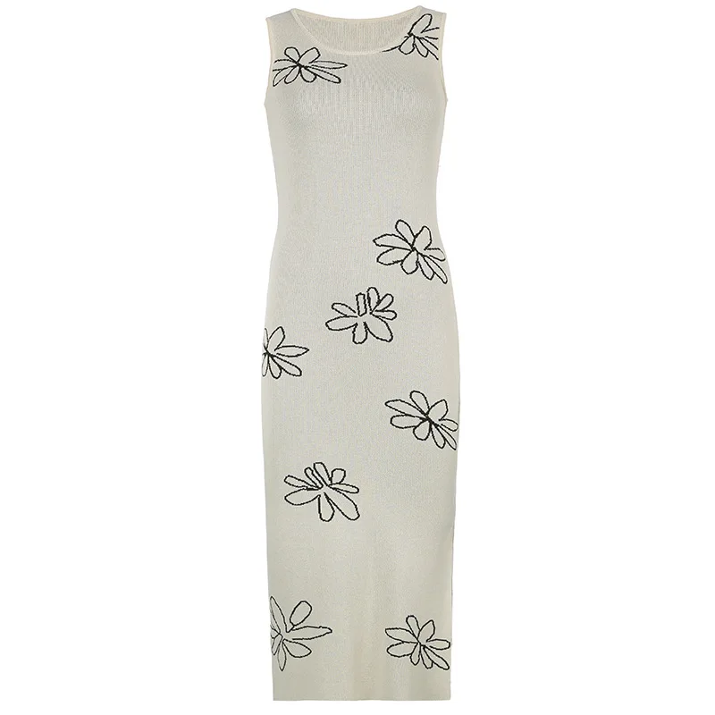 Women's clothing summer new sexy big open back printing slit woolen vest dress long skirt
Women's clothing summer new sexy big open back printing slit woolen vest dress long skirt