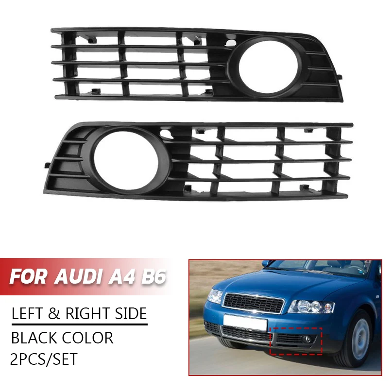 1 Pair Black Car Front Bumper Fog Light Driving Lamp Grille Cover For 2002-2005 Audi A4 B6
1 Pair Black Car Front Bumper Fog Light Driving Lamp Grille Cover For 2002-2005 Audi A4 B6