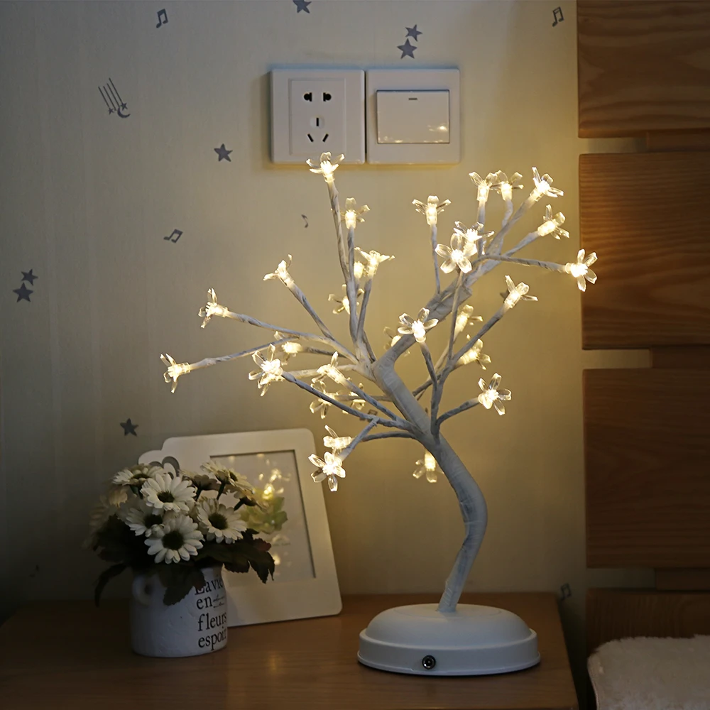 Night Light Creative LED Cherry Tree USB lights White Colors Battery Power Night Lamp Gift Party Decoration Lights
Night Light Creative LED Cherry Tree USB lights White Colors Battery Power Night Lamp Gift Party Decoration Lights