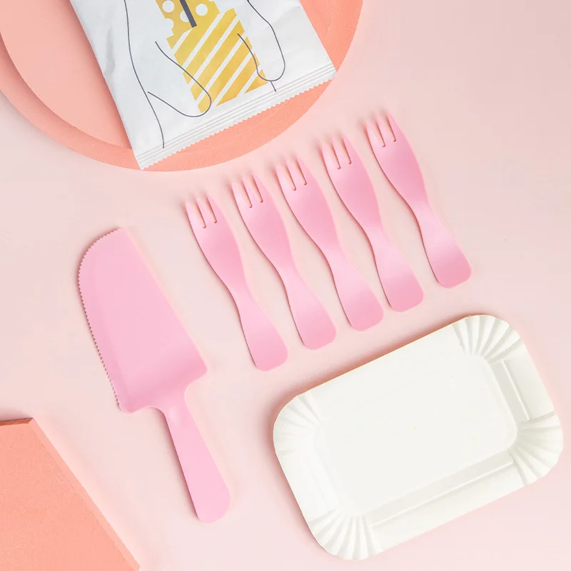 5pcs Disposable Plastic Cutlery Cutlery Paper Plate Combination Dessert Birthday Cake Cutlery Set Party Supplies
5pcs Disposable Plastic Cutlery Cutlery Paper Plate Combination Dessert Birthday Cake Cutlery Set Party Supplies