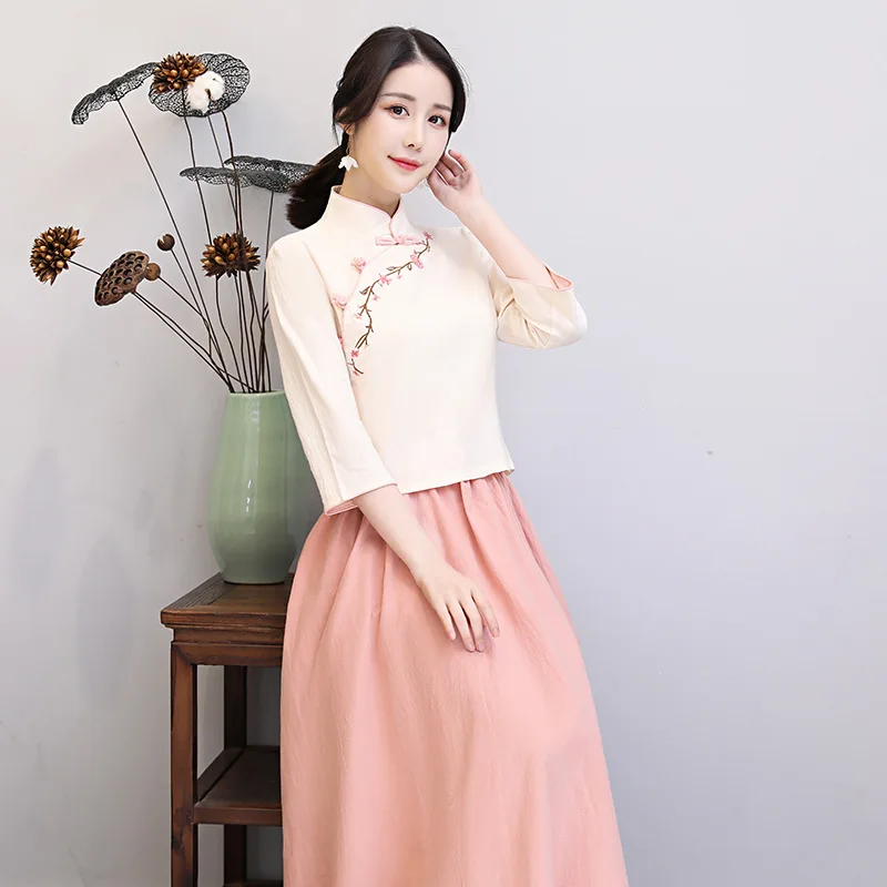 Suit Folk Dress Han Dynasty traditional dress for women Chinese Style Blouse Tang Suit
Suit Folk Dress Han Dynasty traditional dress for women Chinese Style Blouse Tang Suit