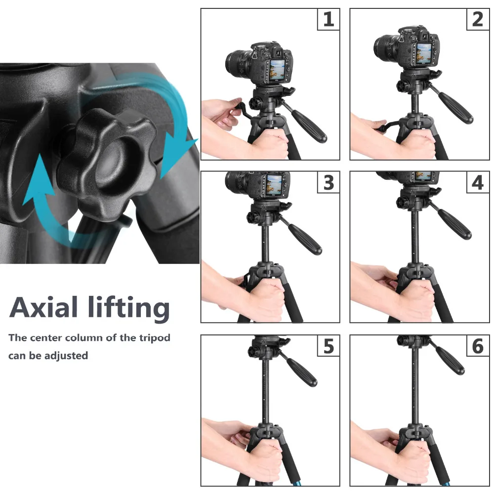 Neewer Blue 142cm Aluminum Camera Tripod 3-Way Swivel Pan Head+Carrying Bag for Canon/NikonLoad up to 8.8 pounds/4 kg
Neewer Blue 142cm Aluminum Camera Tripod 3-Way Swivel Pan Head+Carrying Bag for Canon/NikonLoad up to 8.8 pounds/4 kg