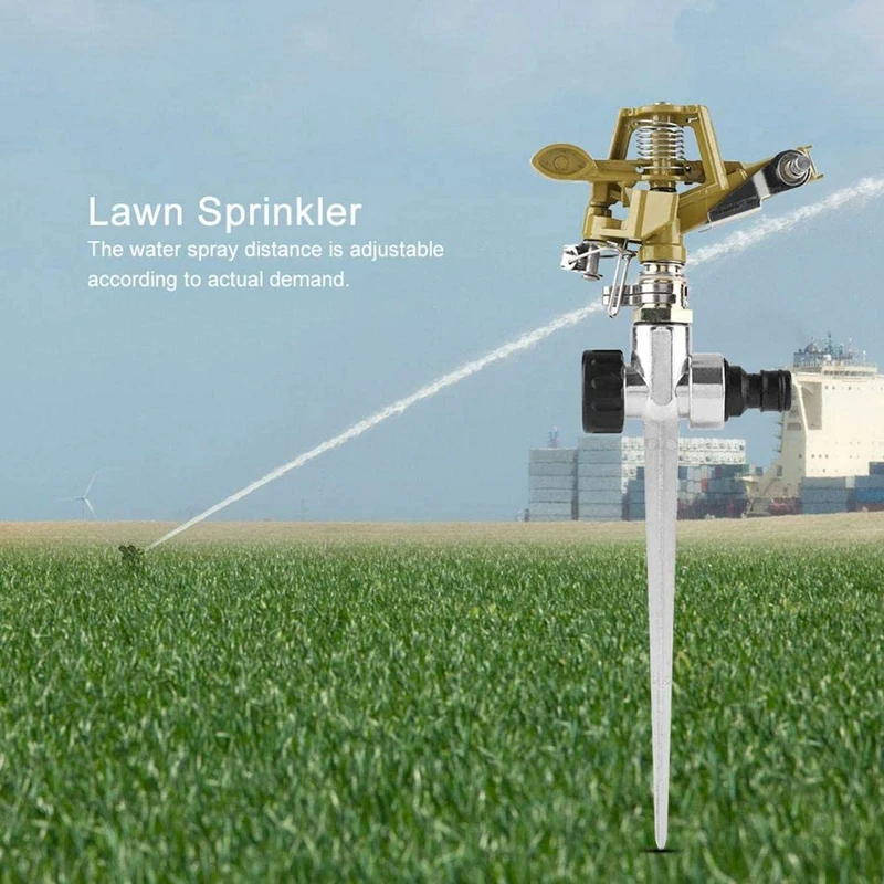 4Pcs Metal Pulsating Sprinkler 360 Degree Rotation Lawn Watering Sprinklers with Spike for Garden Irrigation System
4Pcs Metal Pulsating Sprinkler 360 Degree Rotation Lawn Watering Sprinklers with Spike for Garden Irrigation System