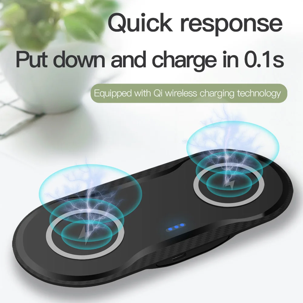 30W Fast Wireless Charger for iPhone 12 11 XS XR X 8 Airpods Pro 2 in 1 Dual Seat Charging Pad Samsuang S10 S20 S21 | Мобильные