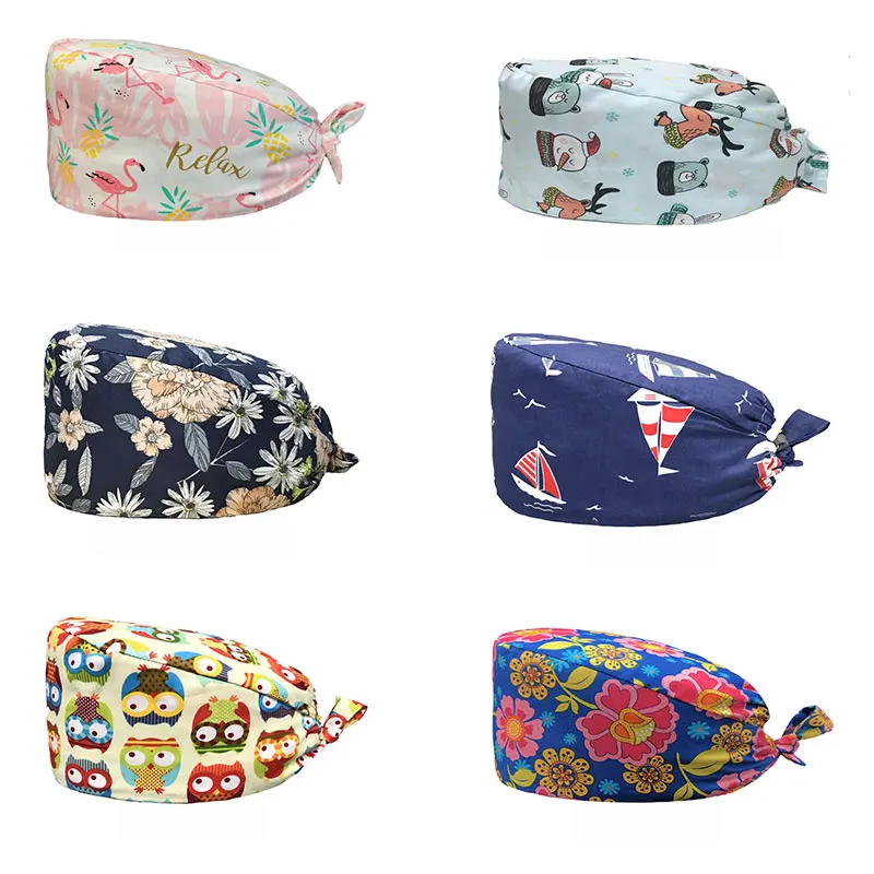 New Scrub Nurse Hat Surgicals Cap Floral Bouffant Cap Fashion Multicolor Nurse Scrub Cap Adjustable Bandage Turban
New Scrub Nurse Hat Surgicals Cap Floral Bouffant Cap Fashion Multicolor Nurse Scrub Cap Adjustable Bandage Turban