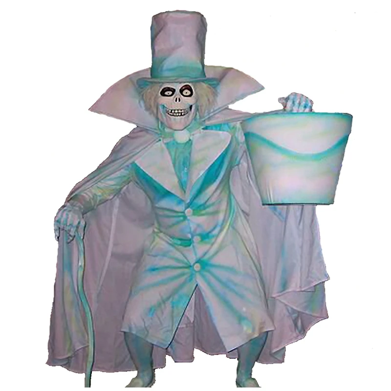 

Коробка для шляпы на Хэллоуин, украшение из смолы для Хэллоуина, украшение для сада, страшный призрак, скелет, призрак с костылями, плащ