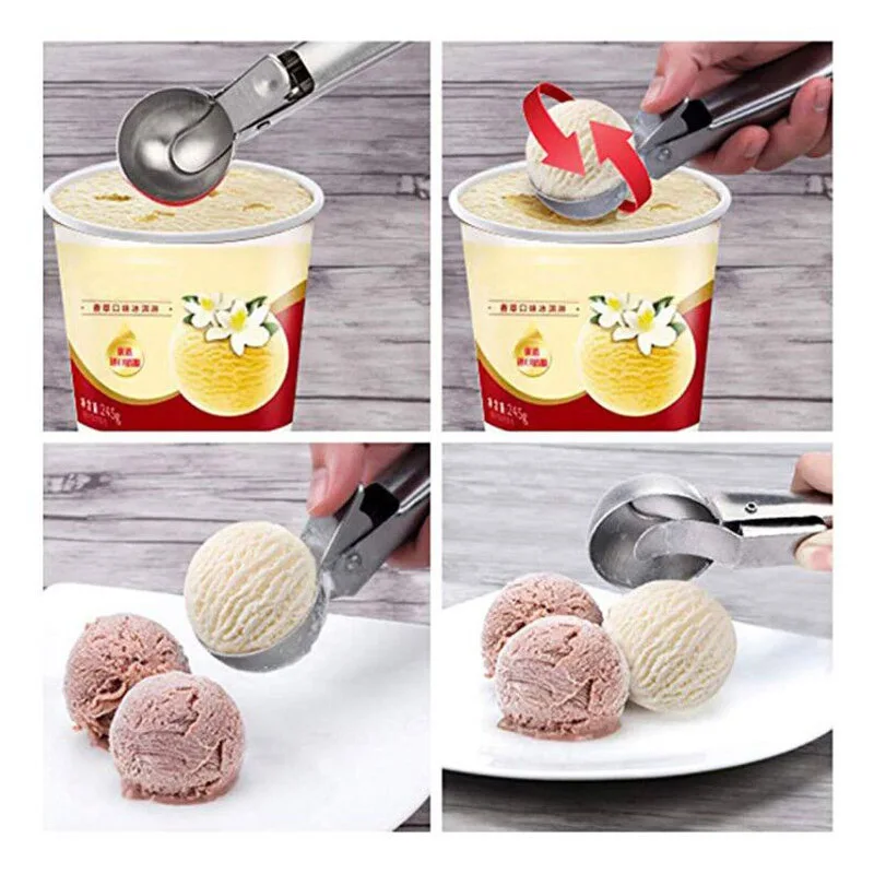 WALFOS Cookie Scoop - Stainless Steel Ice Cream Scoop with Easy Trigger Dipper for Fruits Cookie Dough and Water Melon Spoon
WALFOS Cookie Scoop - Stainless Steel Ice Cream Scoop with Easy Trigger Dipper for Fruits Cookie Dough and Water Melon Spoon