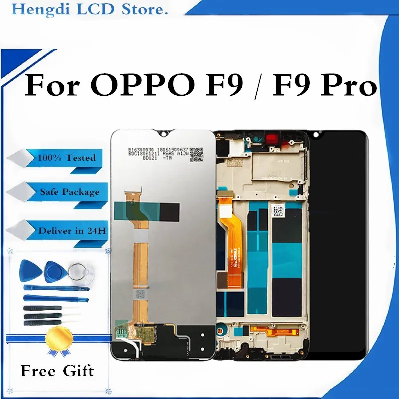 For OPPO F9 CPH1825 / F9 Pro CPH1823 LCD Display Touch Screen Digitizer Assembly With Frame Replacement
For OPPO F9 CPH1825 / F9 Pro CPH1823 LCD Display Touch Screen Digitizer Assembly With Frame Replacement