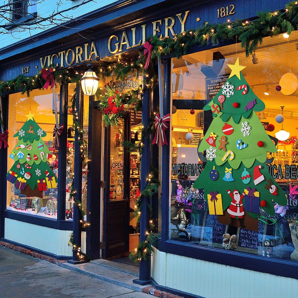 2019 Christmas Decorations 115*80cm DIY Felt tree Set New Year 2020 Christmas Gift for Kids Party Game Christmas Gift 
2019 Christmas Decorations 115*80cm DIY Felt tree Set New Year 2020 Christmas Gift for Kids Party Game Christmas Gift