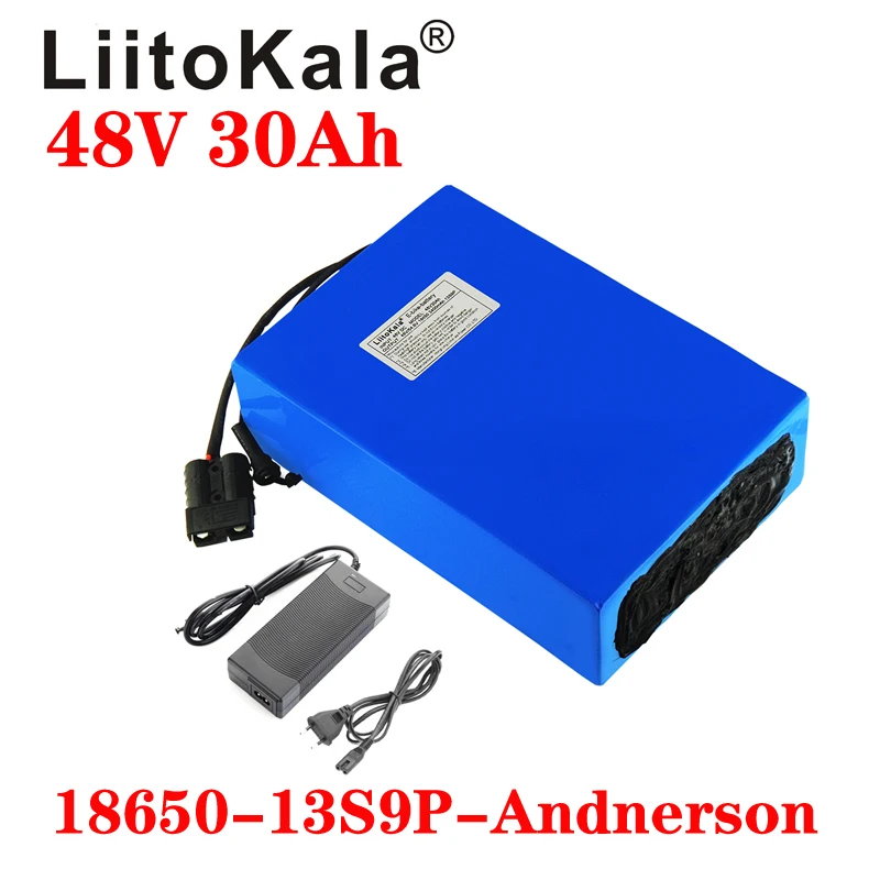 LiitoKala 48V 30ah 18650 13S9P батарея для электрического велосипеда 48V 30AH 1000W литиевая батарея Встроенный 20A BMS электродвигатель для электровелосипеда
LiitoKala 48V 30ah 18650 13S9P батарея для электрического велосипеда 48V 30AH 1000W литиевая батарея Встроенный 20A BMS электродвигатель для электровелосипеда