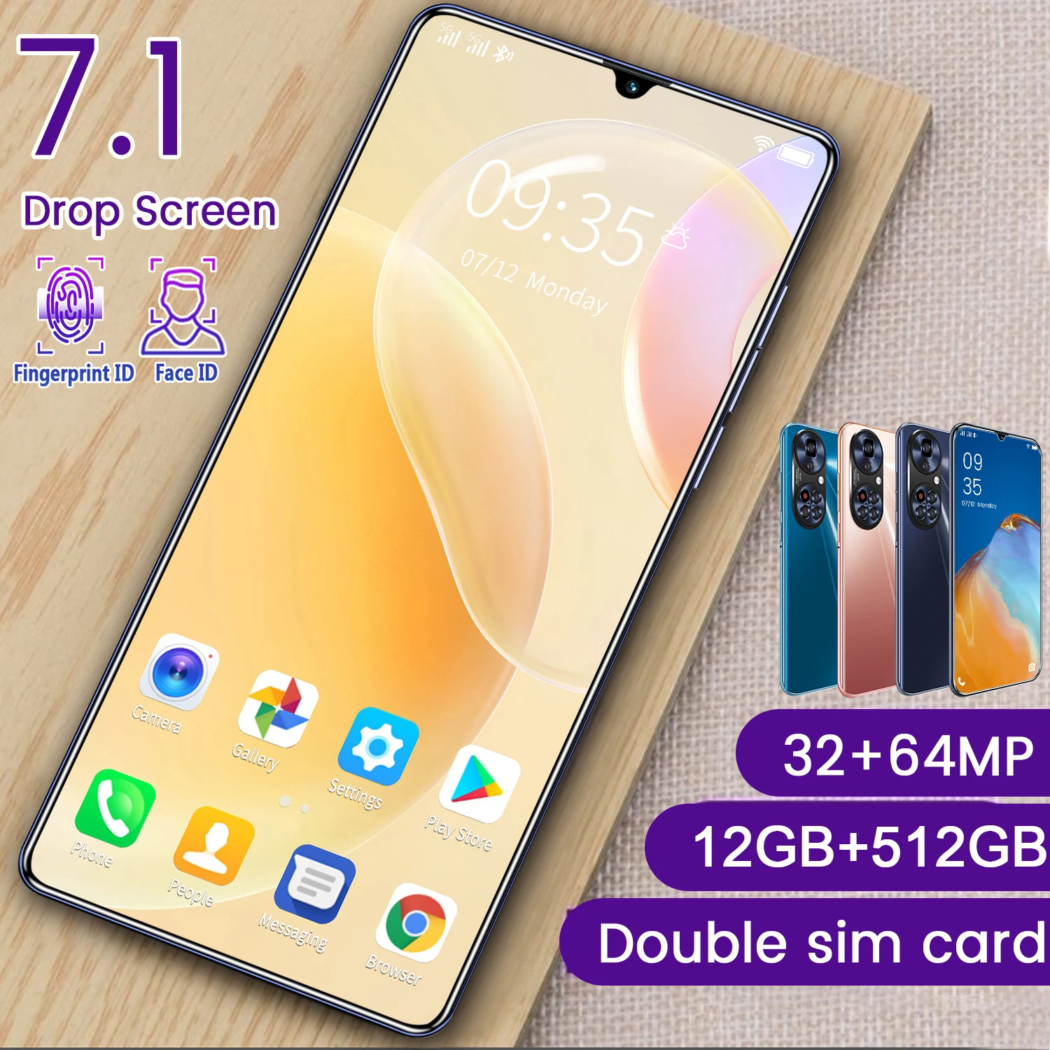 New Arrival P50 Pro+ 7.1 Inch Drop Screen 12+512GB 6800mAh 32+64MP HD Smartphones Andriod 10 Global Version Face Fingerprint ID
New Arrival P50 Pro+ 7.1 Inch Drop Screen 12+512GB 6800mAh 32+64MP HD Smartphones Andriod 10 Global Version Face Fingerprint ID