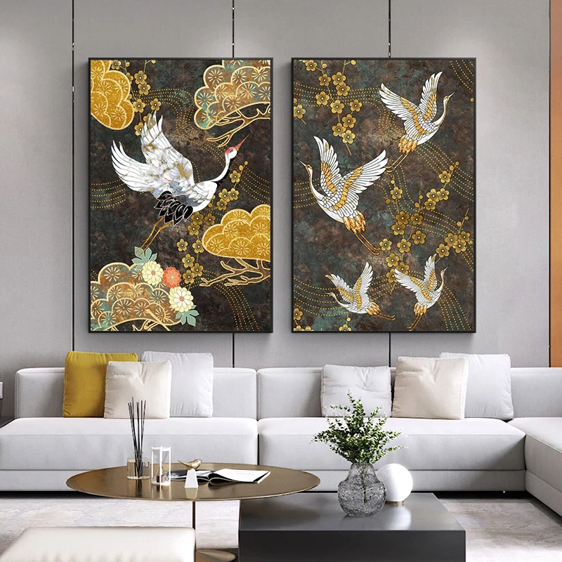Chinese Retro Poster Golden Flower Crane Canvas Painting Animal Abstract Wall Art Posters Prints Wall Aesthetics Room Decoration
Chinese Retro Poster Golden Flower Crane Canvas Painting Animal Abstract Wall Art Posters Prints Wall Aesthetics Room Decoration