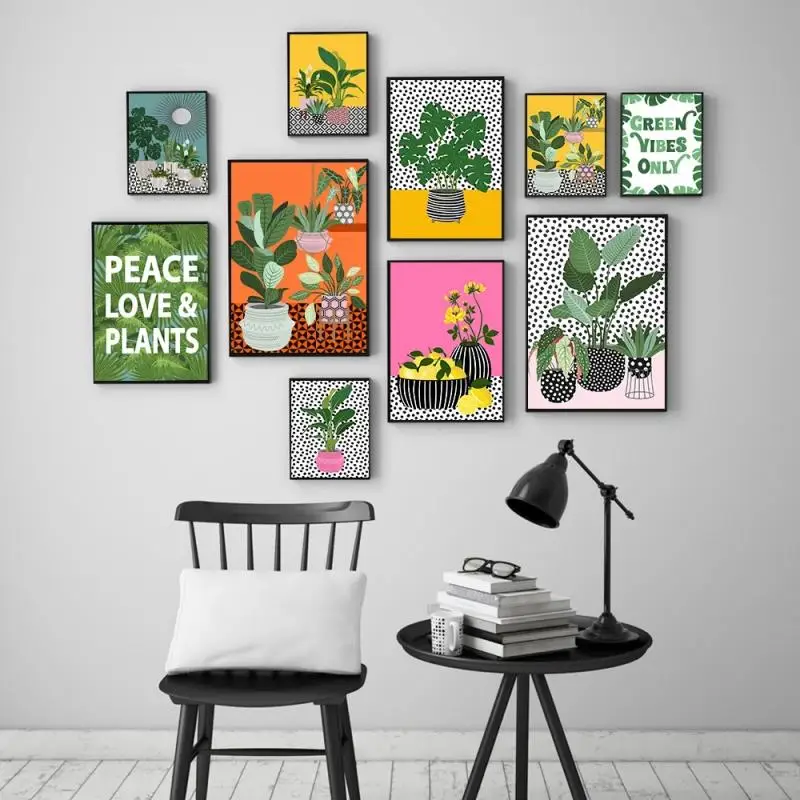 Boho Wall Picture Botanical Canvas Painting Tropical Plants Pot Nordic Art Poster and Print Home Decor For Living Room Bedside
Boho Wall Picture Botanical Canvas Painting Tropical Plants Pot Nordic Art Poster and Print Home Decor For Living Room Bedside