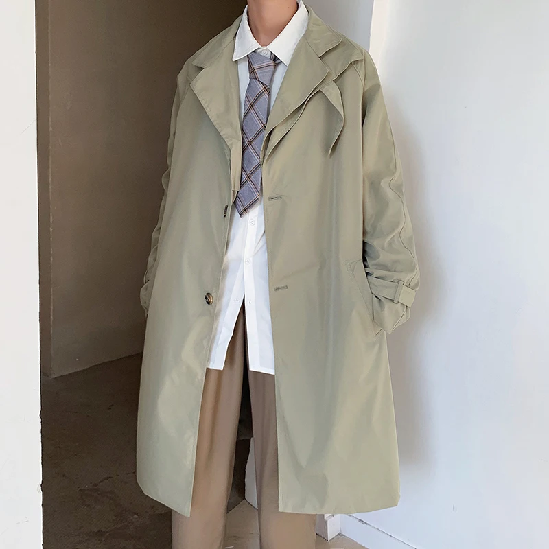 Male Classic Autumn Winter Long Sleeve Trench Coat Men Casual Loose Long Coat Jacket Men Overcoat Streetwear Coat Men Clothing
Male Classic Autumn Winter Long Sleeve Trench Coat Men Casual Loose Long Coat Jacket Men Overcoat Streetwear Coat Men Clothing
