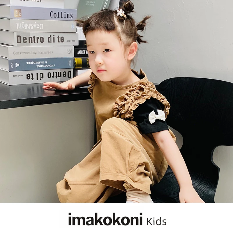Parent-child imakokoni original two-piece suit solid color lace vest top wide-leg pants girls summer 21656
Parent-child imakokoni original two-piece suit solid color lace vest top wide-leg pants girls summer 21656