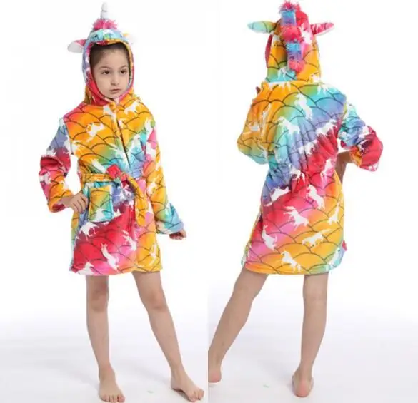 2021 Children Bathrobe Baby Bath Robe Animal Rainbow Unicorn Hooded Bathrobes For Boys Girl Pyjamas Nightgown Kids Sleepwear
2021 Children Bathrobe Baby Bath Robe Animal Rainbow Unicorn Hooded Bathrobes For Boys Girl Pyjamas Nightgown Kids Sleepwear