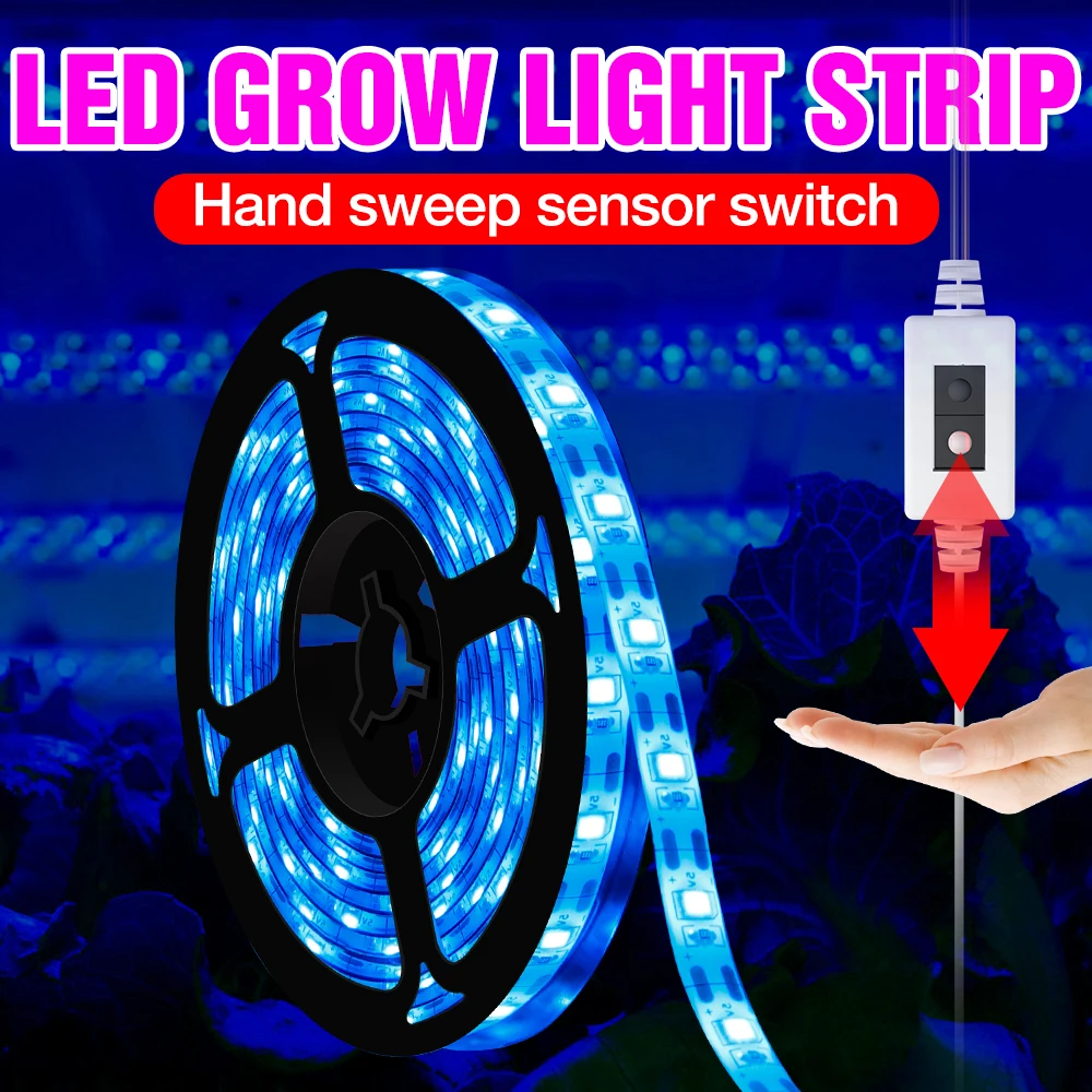 LED Full Spectrum Phyto Light 5V Growth Light USB Hand Sweep Dimming Plant Lamp Strip 0.5M 1M 2M 3M LED Hydroponic Planting Lamp
LED Full Spectrum Phyto Light 5V Growth Light USB Hand Sweep Dimming Plant Lamp Strip 0.5M 1M 2M 3M LED Hydroponic Planting Lamp
