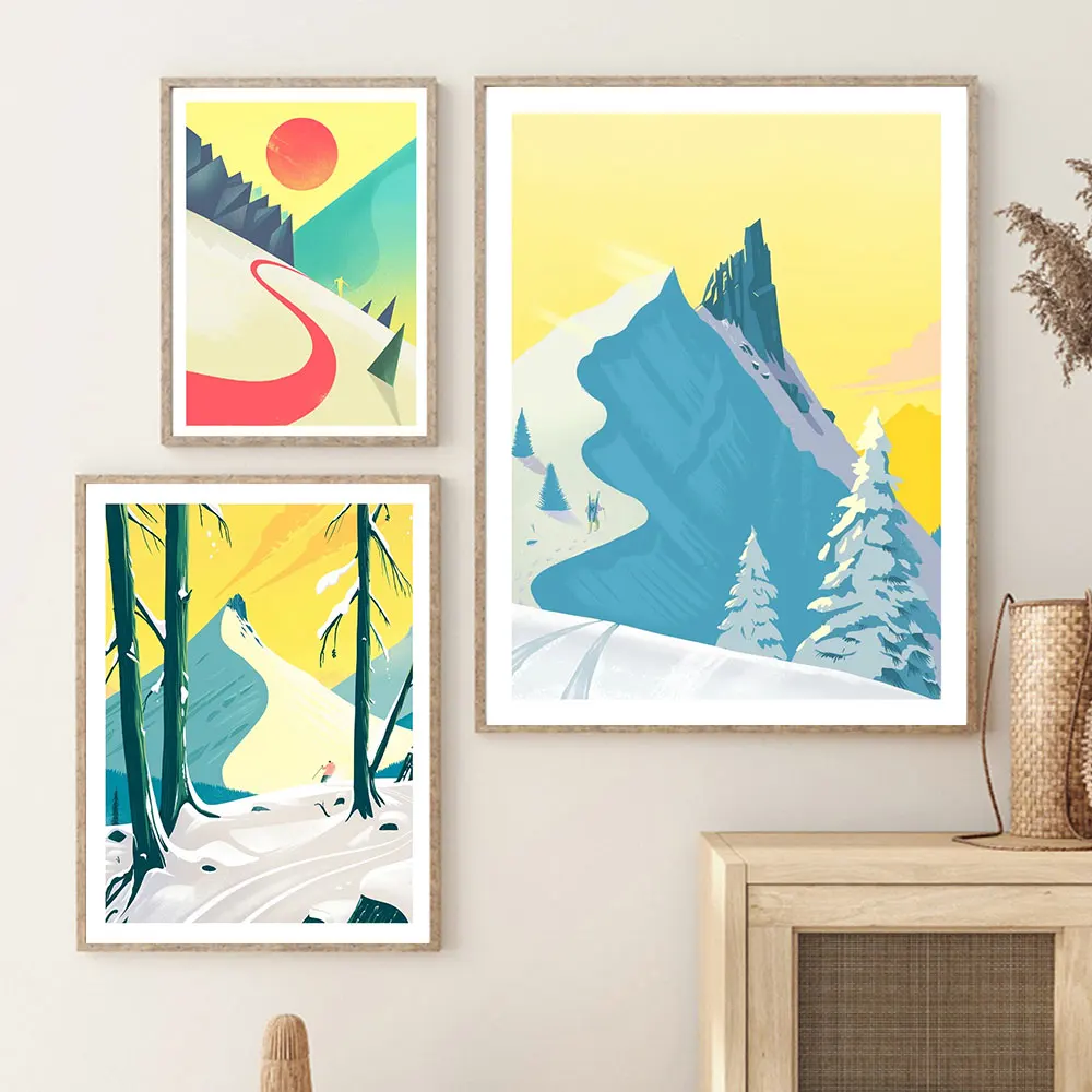 Abstract Snow Mountain Poster Sun Skier Canvas Painting Nordic Wall Art Print Skiing Morden Picture For Living Room Decor
Abstract Snow Mountain Poster Sun Skier Canvas Painting Nordic Wall Art Print Skiing Morden Picture For Living Room Decor