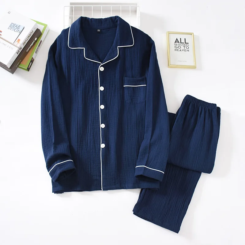 C008Spring Autumn Women Pijamas Set Witih Long Pants Crepe Cotton Ladies Homewear Long Sleeve Solid Single Breasted Sleepwear Co
C008Spring Autumn Women Pijamas Set Witih Long Pants Crepe Cotton Ladies Homewear Long Sleeve Solid Single Breasted Sleepwear Co