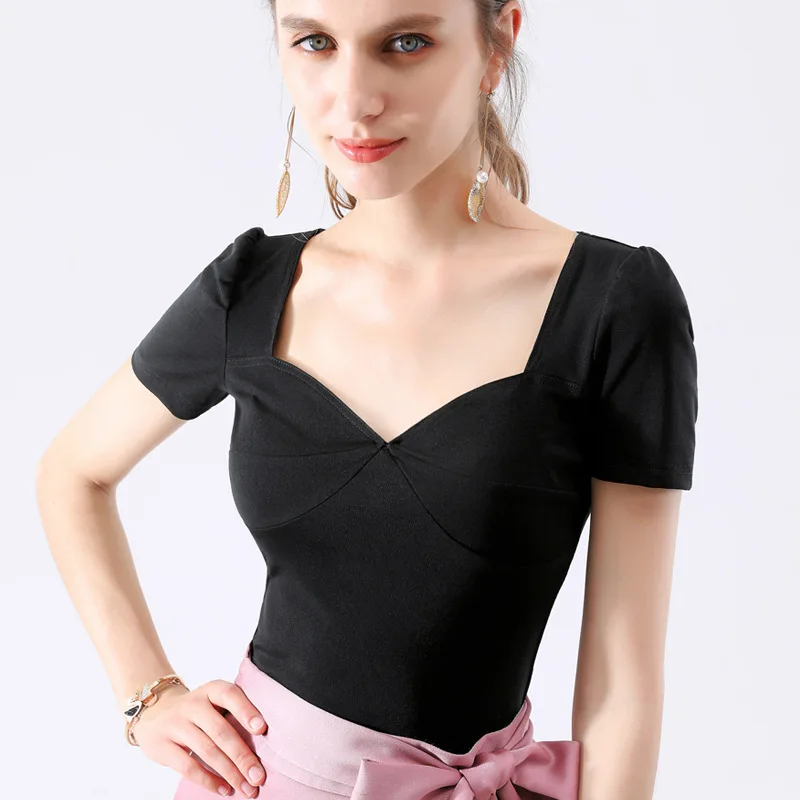 Summer big neckline and clavicle top Lady Elegant car Lizi red sexy deep V tight short sleeve T-shirt girl
Summer big neckline and clavicle top Lady Elegant car Lizi red sexy deep V tight short sleeve T-shirt girl