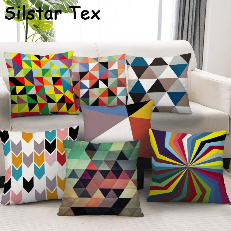 Silstar Tex Triangle Geometry Cushion Cover Colorful Connection Art For Square Home Study Room Decoration
Silstar Tex Triangle Geometry Cushion Cover Colorful Connection Art For Square Home Study Room Decoration