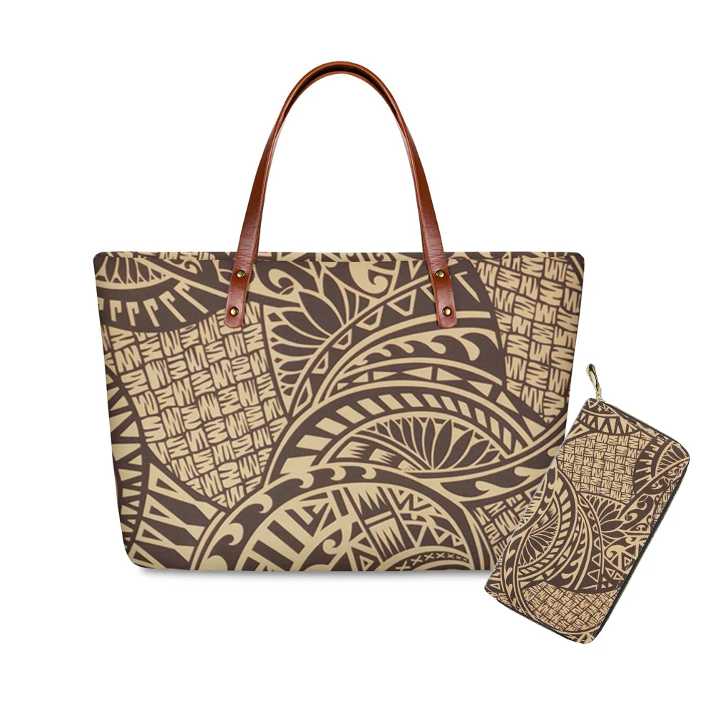 Women 2 Bags Set Ladies Casual Handbag Designer Polynesian tribal style Printed custom Leather Top-handle Wallets Large Capacity
Women 2 Bags Set Ladies Casual Handbag Designer Polynesian tribal style Printed custom Leather Top-handle Wallets Large Capacity
