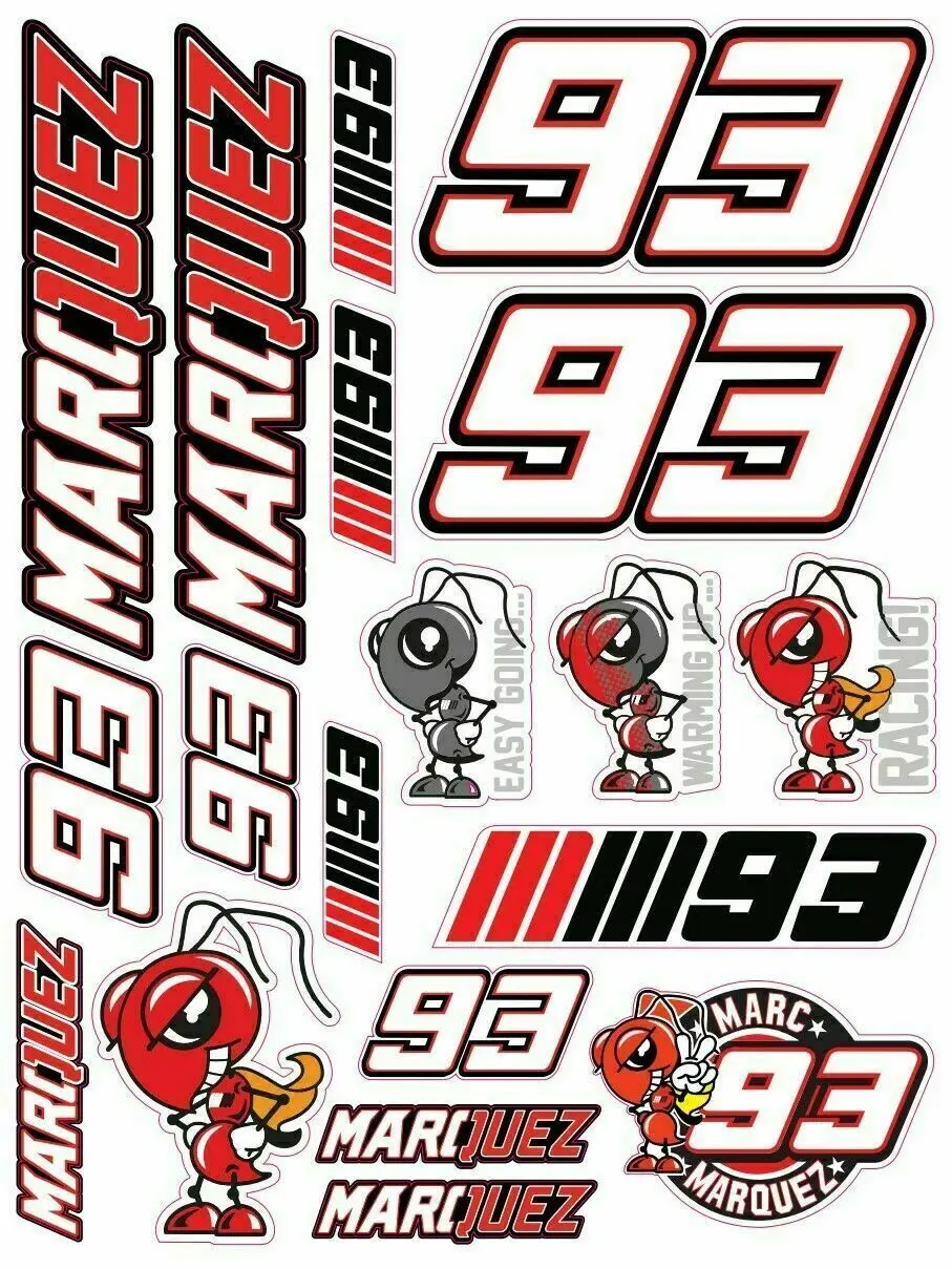 Car sticker helmet decals suitable for marquez 93 decals set 20 laminated adhesive repsol sunscreen waterproof pvc, 32cm
Car sticker helmet decals suitable for marquez 93 decals set 20 laminated adhesive repsol sunscreen waterproof pvc, 32cm