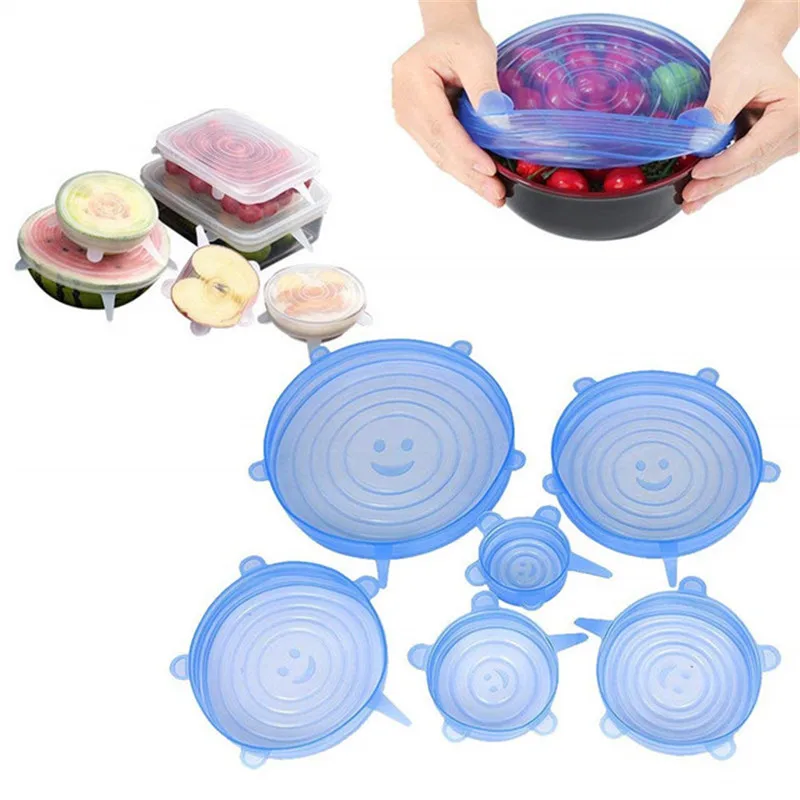 6 Pcs Kitchen Accessories Kitchen Gadgets Reusable Silicon Stretch Lids Universal Lid Silicone Food Wrap Bowl Lid Kitchen Tools
6 Pcs Kitchen Accessories Kitchen Gadgets Reusable Silicon Stretch Lids Universal Lid Silicone Food Wrap Bowl Lid Kitchen Tools