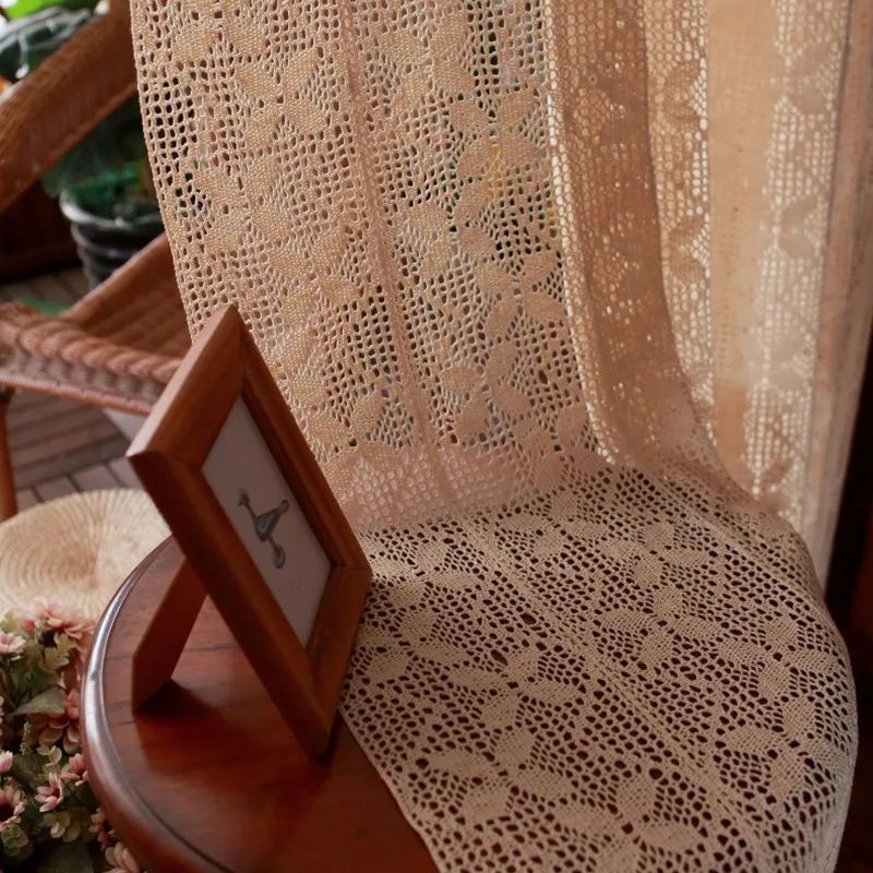 Retro Pastoral Leaves Cotton Thread Crochet Hollow-out Curtain For Living Room Bedroom Kitchen Window Hanging Finished Drapes#4
Retro Pastoral Leaves Cotton Thread Crochet Hollow-out Curtain For Living Room Bedroom Kitchen Window Hanging Finished Drapes#4
