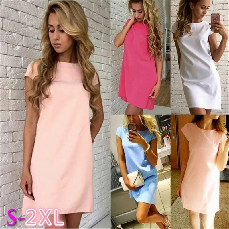 Summer Beach Casual Dress Women Female Short Sleeve Loose Mini Short A-line Dresses Candy Color S-XXL
Summer Beach Casual Dress Women Female Short Sleeve Loose Mini Short A-line Dresses Candy Color S-XXL