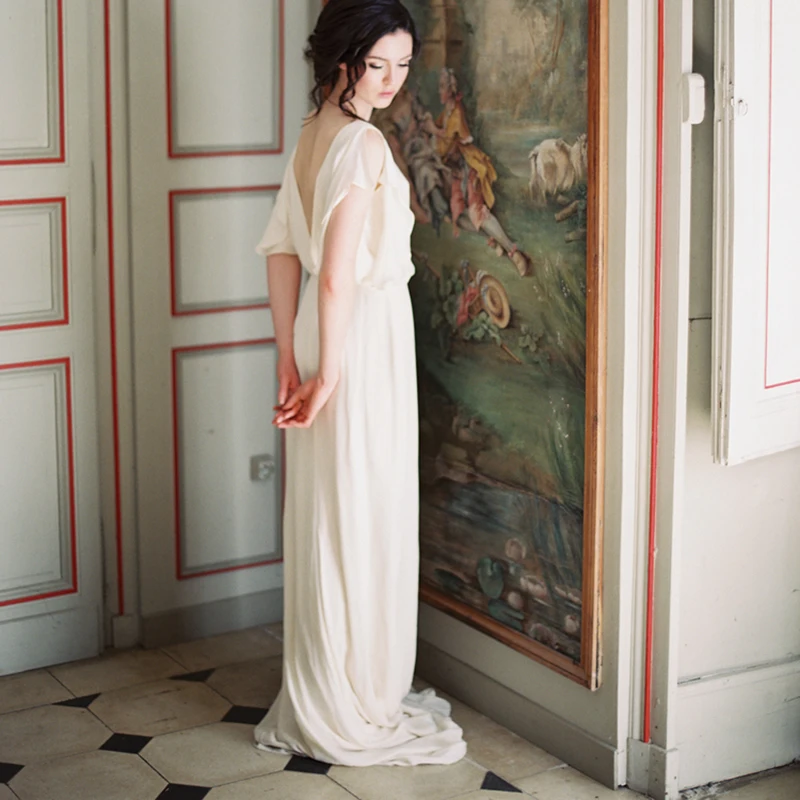 Simple Backless Chiffon Bride Bridal Gown Wedding Party Backless Photography Cinched Waist #910 Bridesmaid Real Sample Photo
Simple Backless Chiffon Bride Bridal Gown Wedding Party Backless Photography Cinched Waist #910 Bridesmaid Real Sample Photo