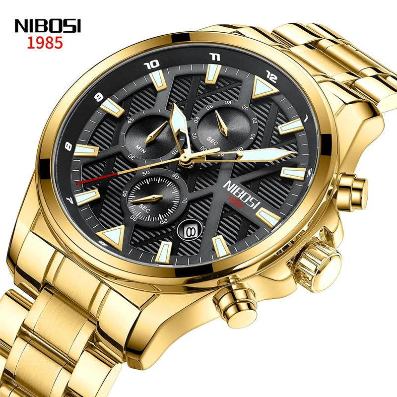 NIBOSI New Luxury Fashion Black Dial Watch Waterproof Seconds Minutes Stainless Steel Men Quartz Wristwatch Relogio Masculino
NIBOSI New Luxury Fashion Black Dial Watch Waterproof Seconds Minutes Stainless Steel Men Quartz Wristwatch Relogio Masculino