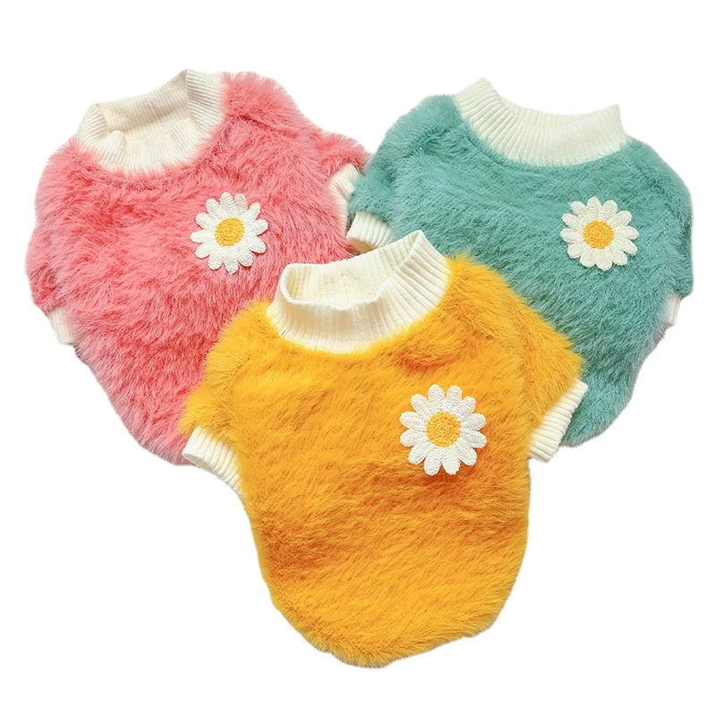 Autumn/winter Dog Clothes Teddy Plush Vest Jacket Thicken Warm Round Collar PuppyT-shirt Cat Pink Coat Flower Daisies Costume
Autumn/winter Dog Clothes Teddy Plush Vest Jacket Thicken Warm Round Collar PuppyT-shirt Cat Pink Coat Flower Daisies Costume