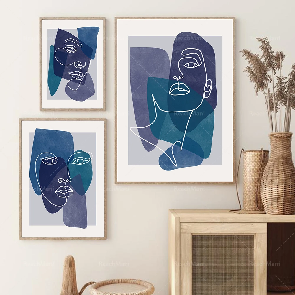 Blue abstract woman print 3 piece set, geometric abstract wall art female face line art printable wall art modern gallery wall d
Blue abstract woman print 3 piece set, geometric abstract wall art female face line art printable wall art modern gallery wall d